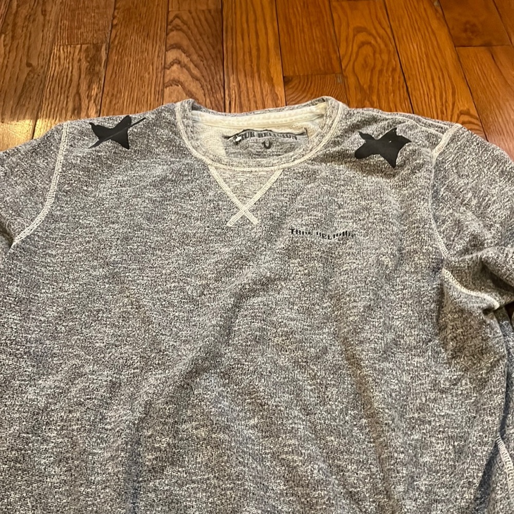 True Religion sweat shirt 3x gray and black